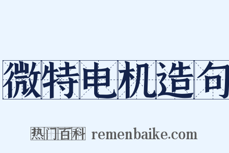 微特电机造句是什么意思的图片